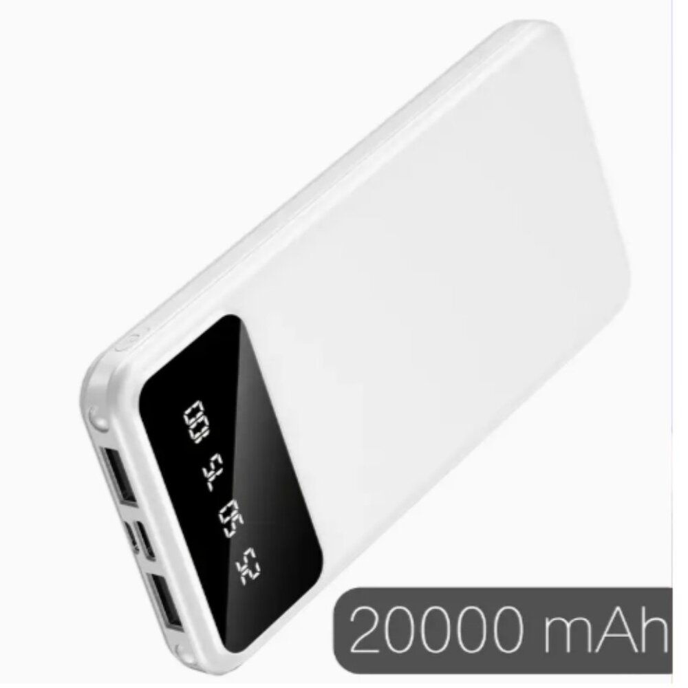 White 20000mAh Large Capacity Power Bank NIB